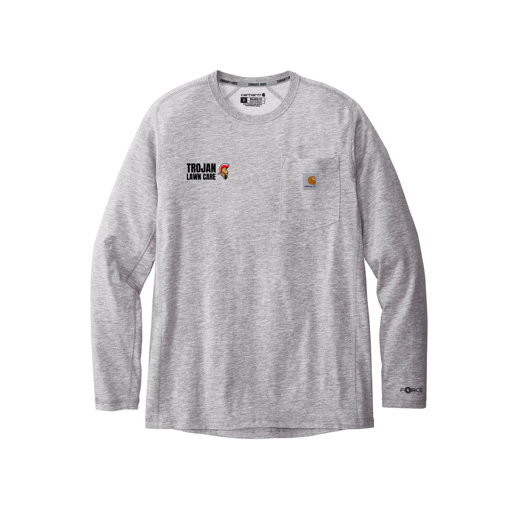 Trojan Lawn Care - Carhartt Force® Long Sleeve Pocket T-Shirt
