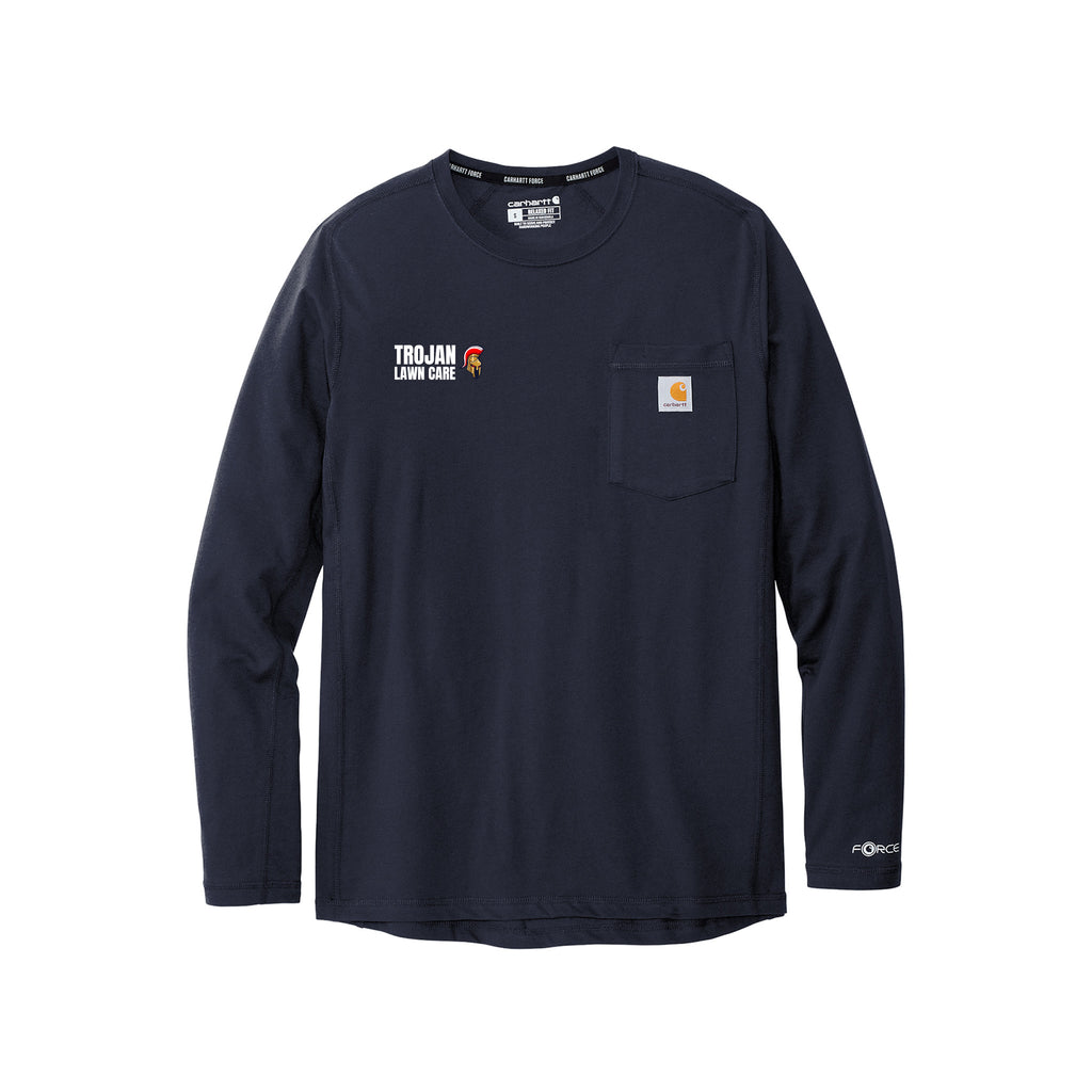 Trojan Lawn Care - Carhartt Force® Long Sleeve Pocket T-Shirt