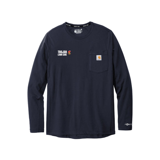 Trojan Lawn Care - Carhartt Force® Long Sleeve Pocket T-Shirt