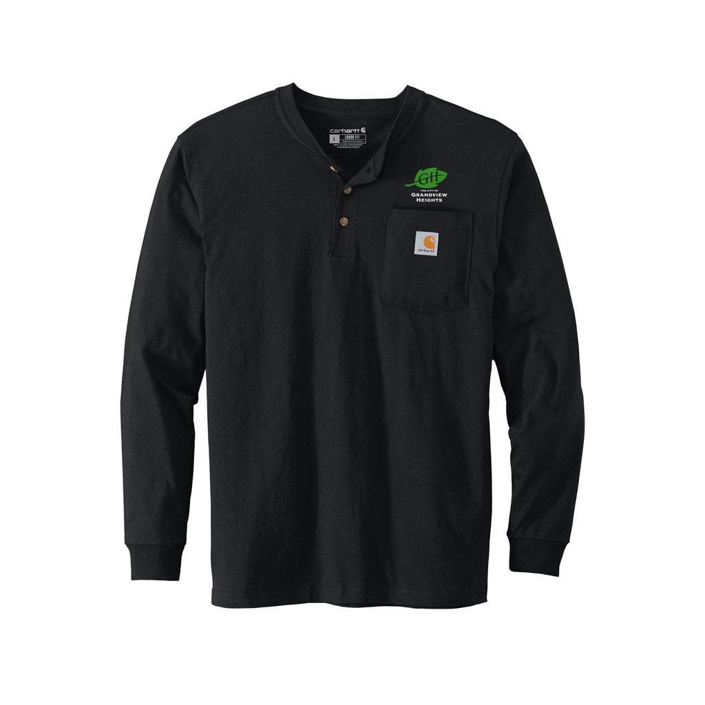 City of Grandview Heights - Carhartt® Long Sleeve Henley T-Shirt