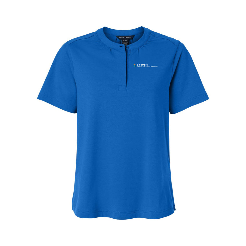 Bloom Life Wealth & Business Planning - Women's Seaton Pebble Textured Polo