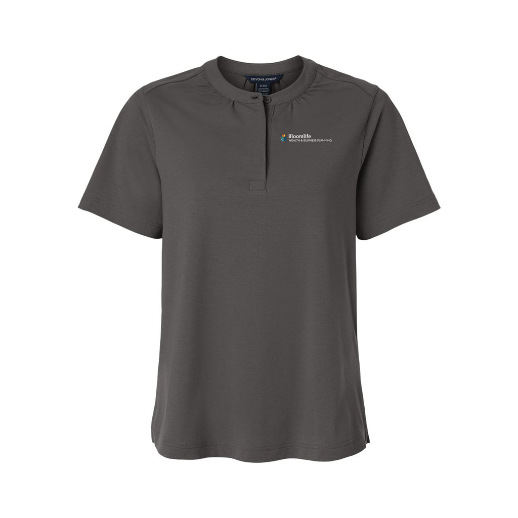 Bloom Life Wealth & Business Planning - Women's Seaton Pebble Textured Polo