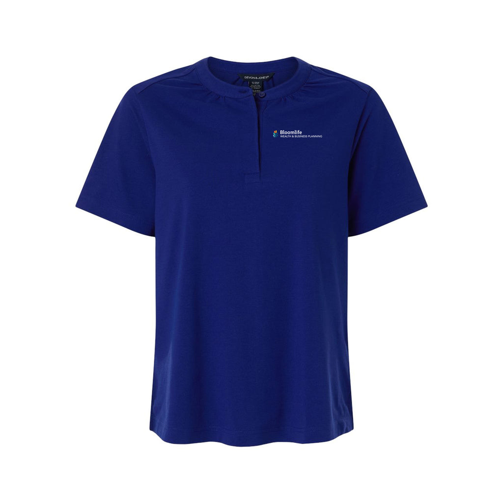Bloom Life Wealth & Business Planning - Women's Seaton Pebble Textured Polo