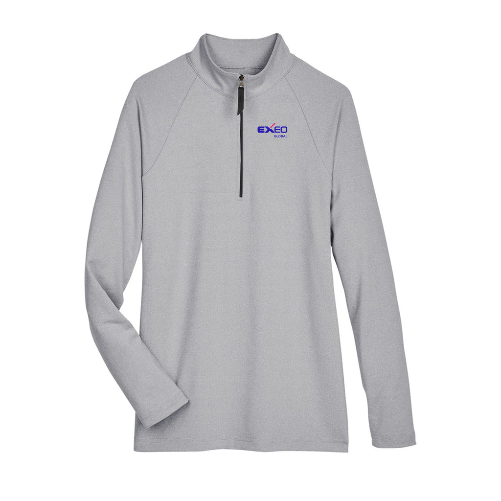 Exeo Global - Women's CrownLux Performance® Clubhouse Micro-Stripe Quarter-Zip Pullover