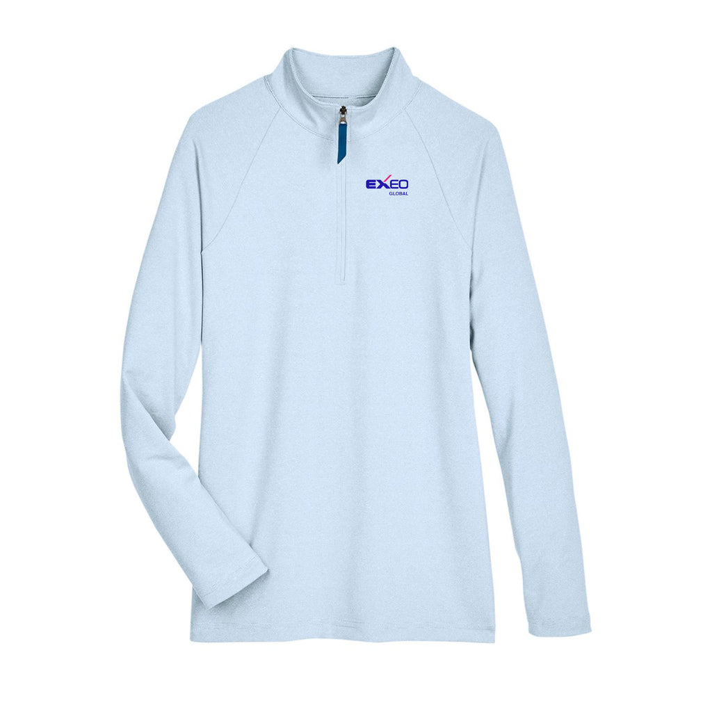 Exeo Global - Women's CrownLux Performance® Clubhouse Micro-Stripe Quarter-Zip Pullover