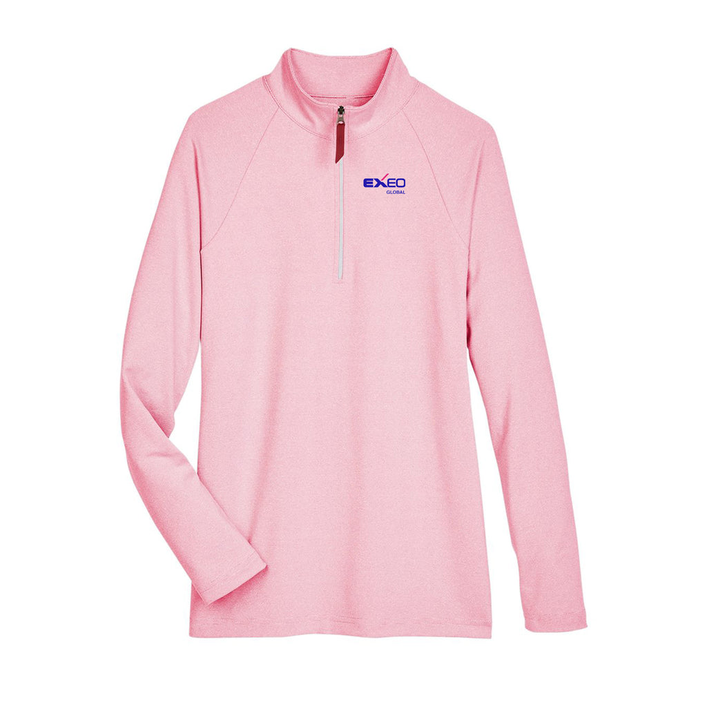 Exeo Global - Women's CrownLux Performance® Clubhouse Micro-Stripe Quarter-Zip Pullover