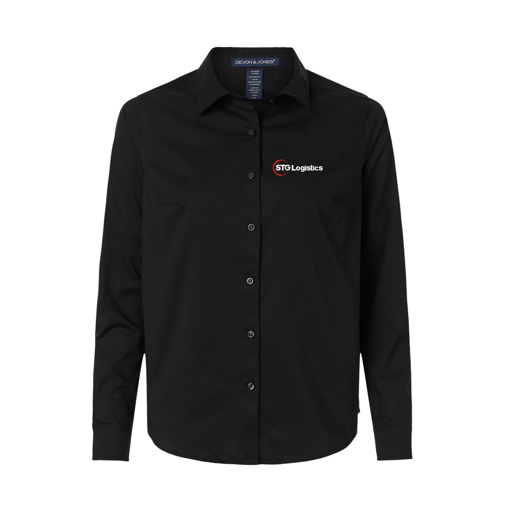 STG Logistics - Women's CrownLux Performance® Spencer Poplin Dress Shirt