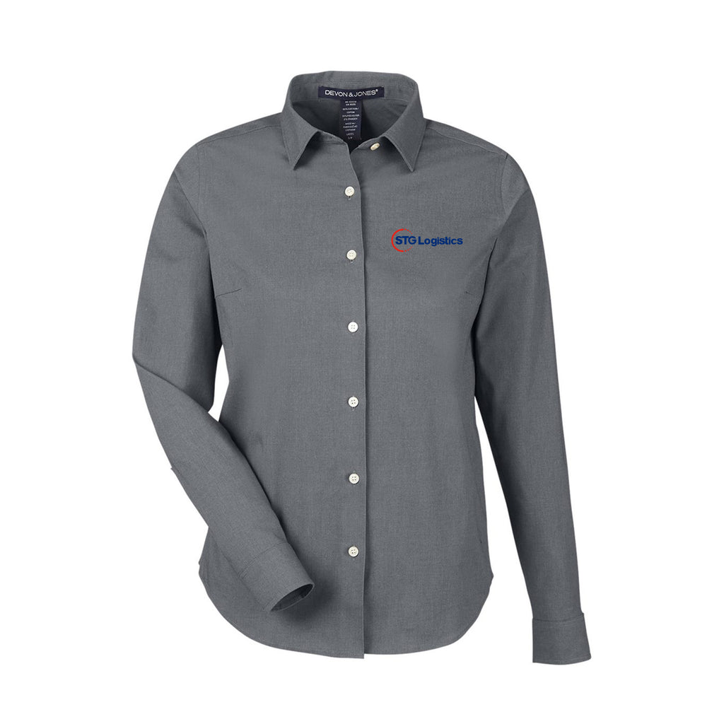 STG Logistics - Women's CrownLux Performance® Spencer Poplin Dress Shirt