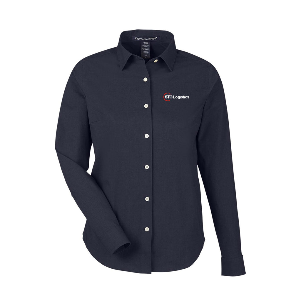 STG Logistics - Women's CrownLux Performance® Spencer Poplin Dress Shirt