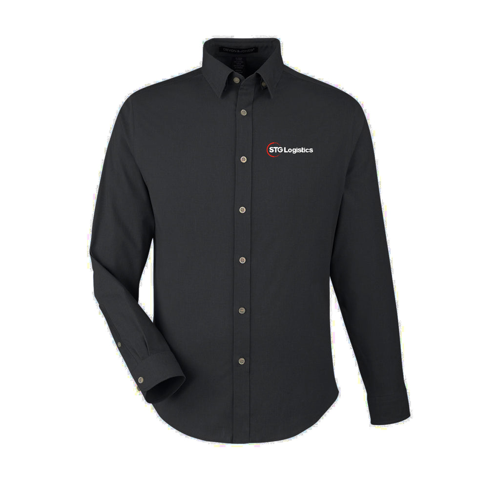 STG Logistics - Men's CrownLux Performance® Spencer Poplin Dress Shirt