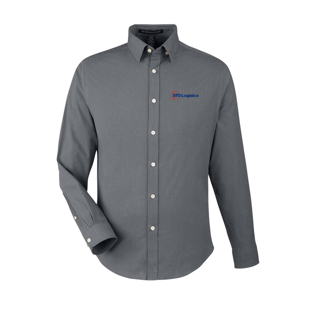 STG Logistics - Men's CrownLux Performance® Spencer Poplin Dress Shirt