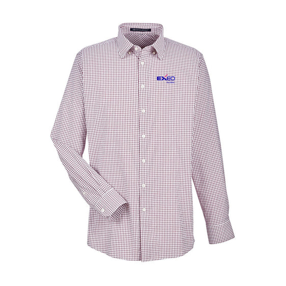 Exeo Global - Men's CrownLux Performance® Micro Windowpane Woven Dress Shirt