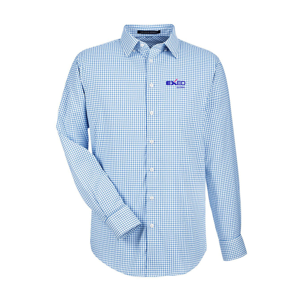 Exeo Global - Men's CrownLux Performance® Micro Windowpane Woven Dress Shirt