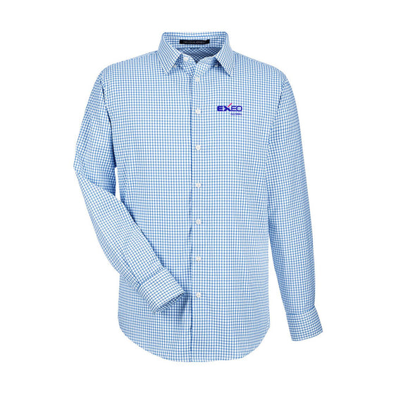 Exeo Global - Men's CrownLux Performance® Micro Windowpane Woven Dress Shirt