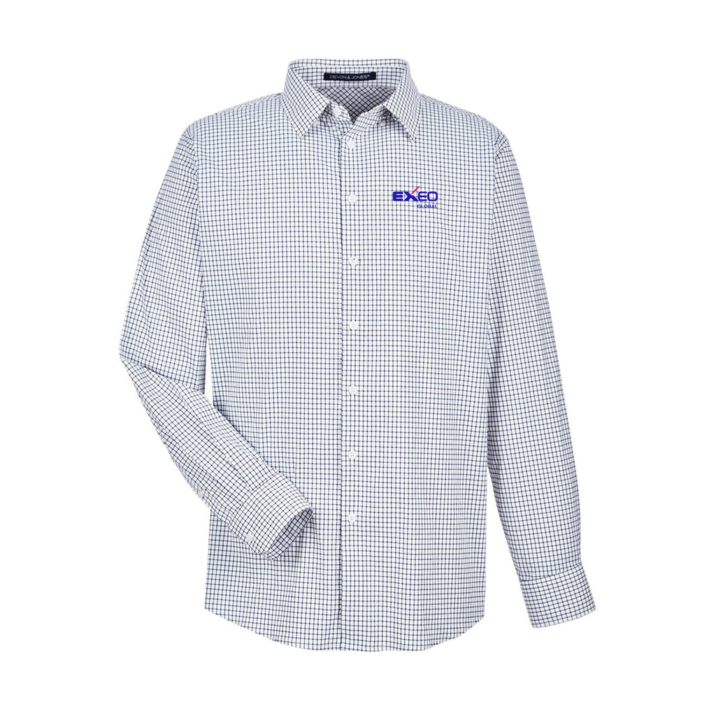 Exeo Global - Men's CrownLux Performance® Micro Windowpane Woven Dress Shirt
