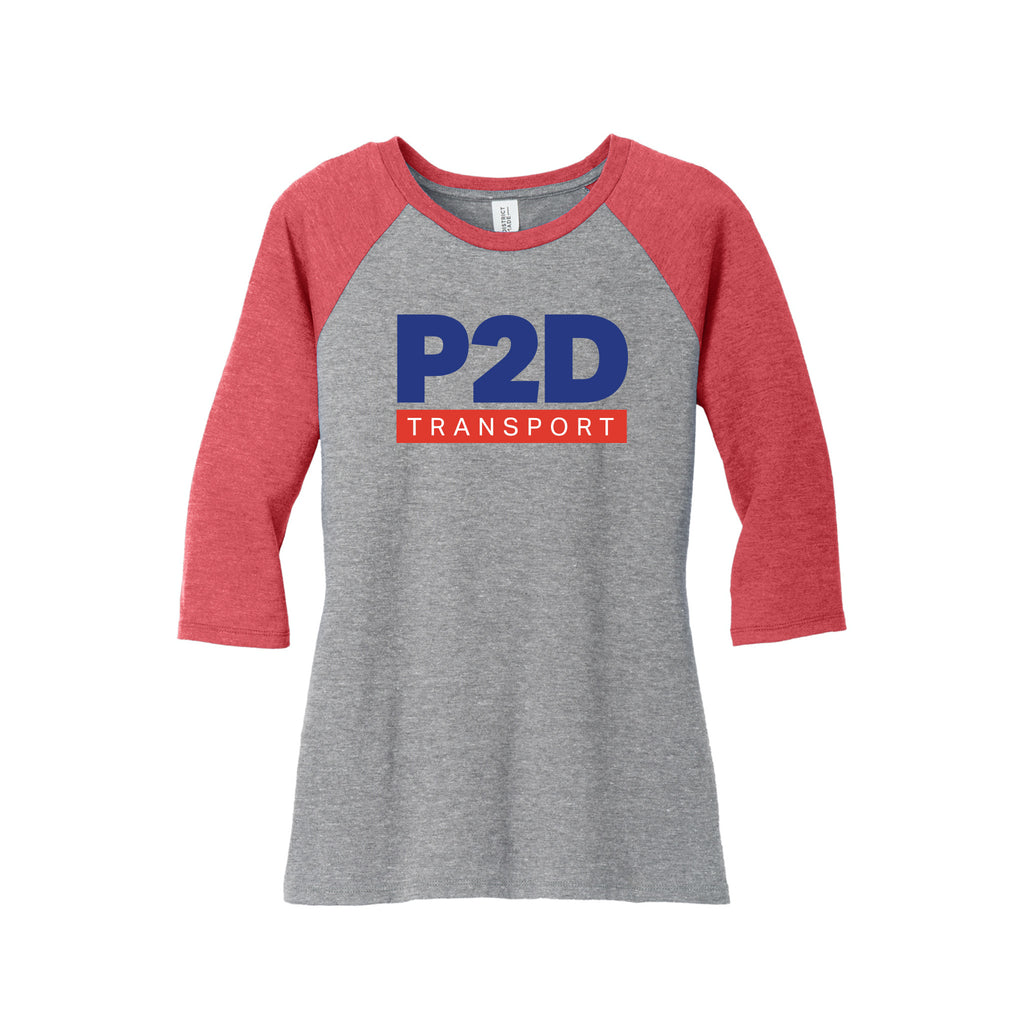 P2D - District ® Women’s Perfect Tri ® 3/4-Sleeve Raglan