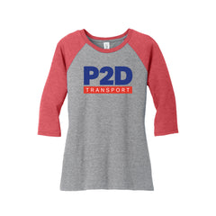 P2D - District ® Women’s Perfect Tri ® 3/4-Sleeve Raglan