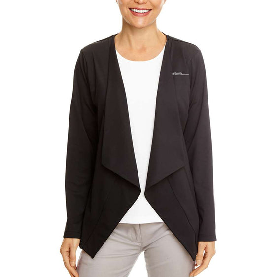 Bloom Life Wealth & Business Planning - Women's Perfect Fit™ Draped Open Cardigan Blazer