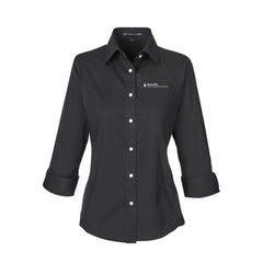 Bloom Life Wealth & Business Planning - Women's Perfect Fit™ Three-Quarter Sleeve Stretch Poplin Dress Shirt