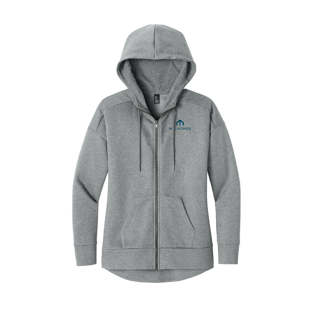 M/I Homes - District® Women’s Perfect Weight® Fleece Drop Shoulder Full-Zip Hoodie