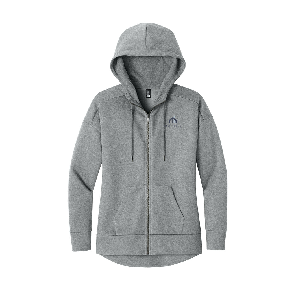 M/I Title - District® Women’s Perfect Weight® Fleece Drop Shoulder Full-Zip Hoodie