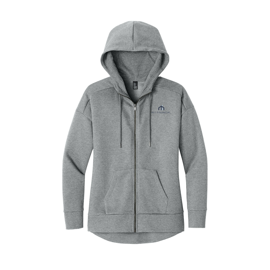 M/I Financial - District® Women’s Perfect Weight® Fleece Drop Shoulder Full-Zip Hoodie