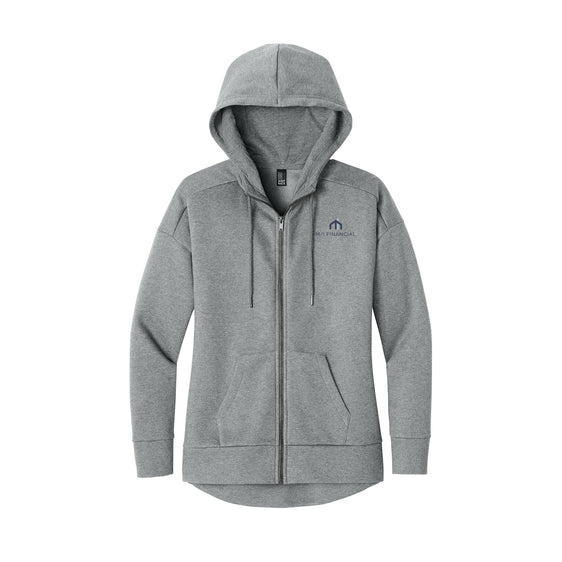 M/I Financial - District® Women’s Perfect Weight® Fleece Drop Shoulder Full-Zip Hoodie