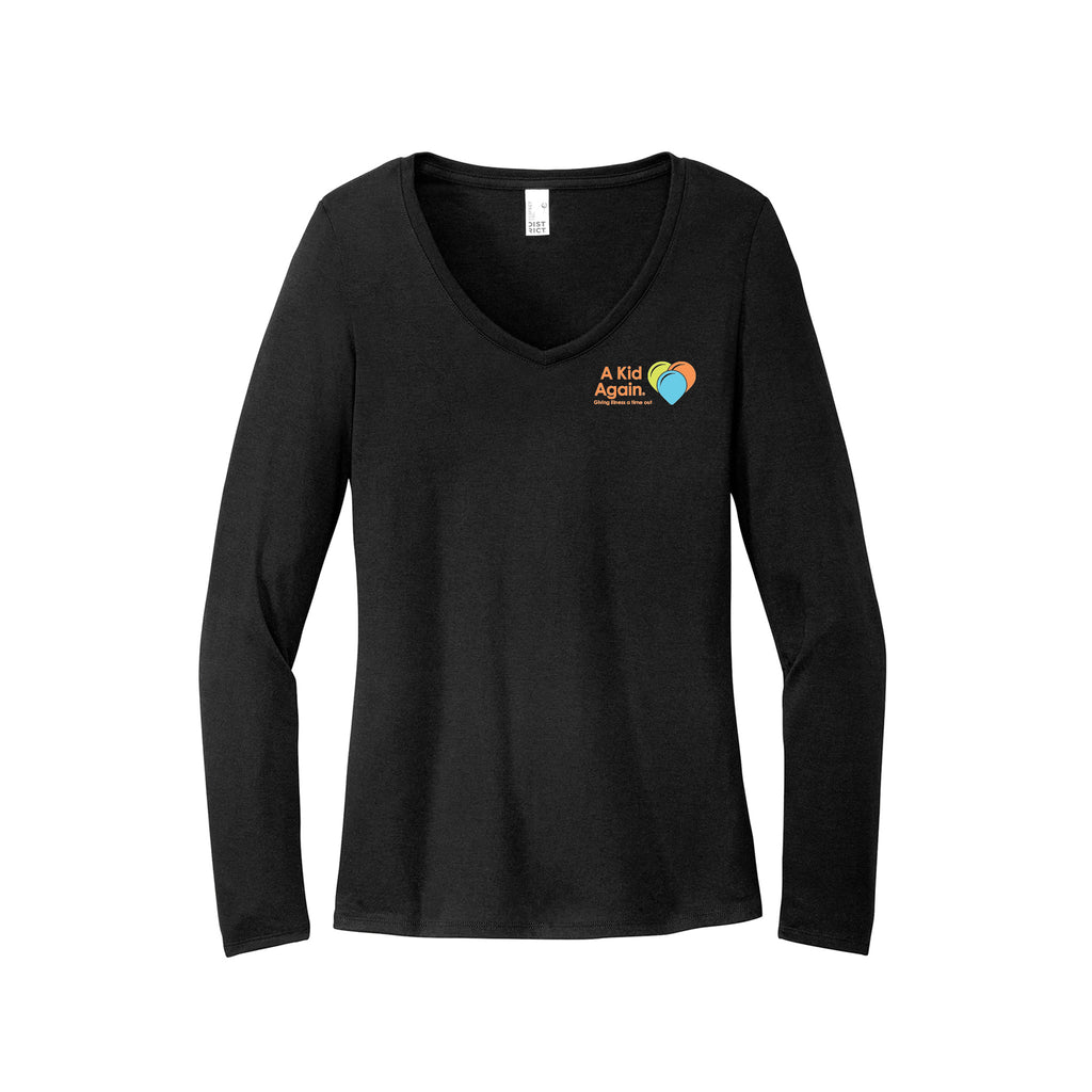A Kid Again - District® Women’s Perfect Tri® Long Sleeve V-Neck Tee