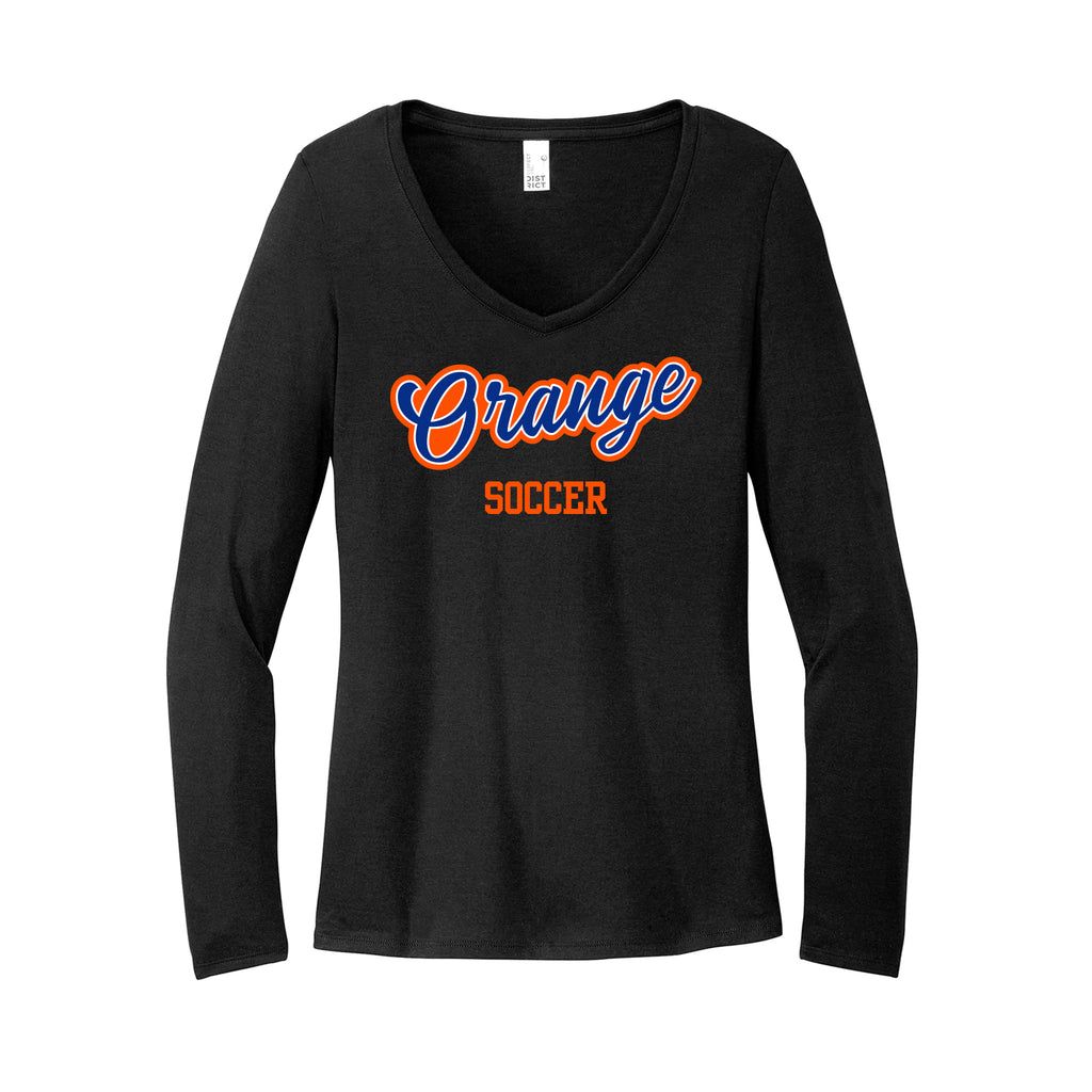 Olentangy Orange Soccer - District® Women’s Perfect Tri® Long Sleeve V-Neck Tee
