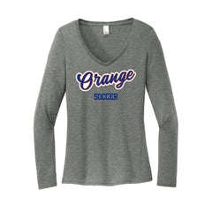 Olentangy Orange Soccer - District® Women’s Perfect Tri® Long Sleeve V-Neck Tee