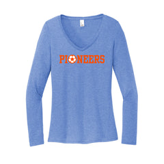 Olentangy Orange Soccer - District® Women’s Perfect Tri® Long Sleeve V-Neck Tee