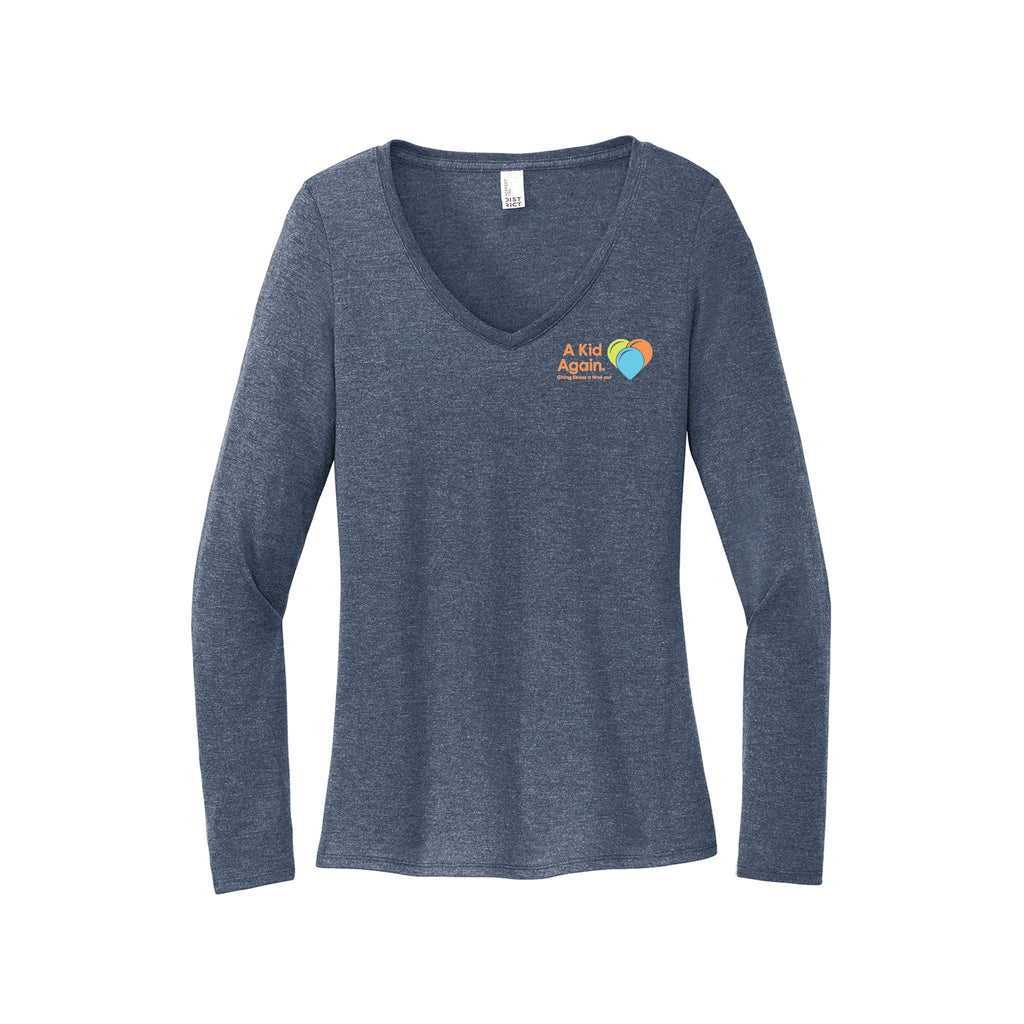 A Kid Again - District® Women’s Perfect Tri® Long Sleeve V-Neck Tee