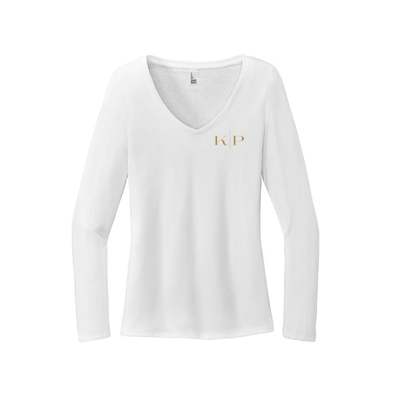 KP Designs - District® Women’s Perfect Tri® Long Sleeve V-Neck Tee
