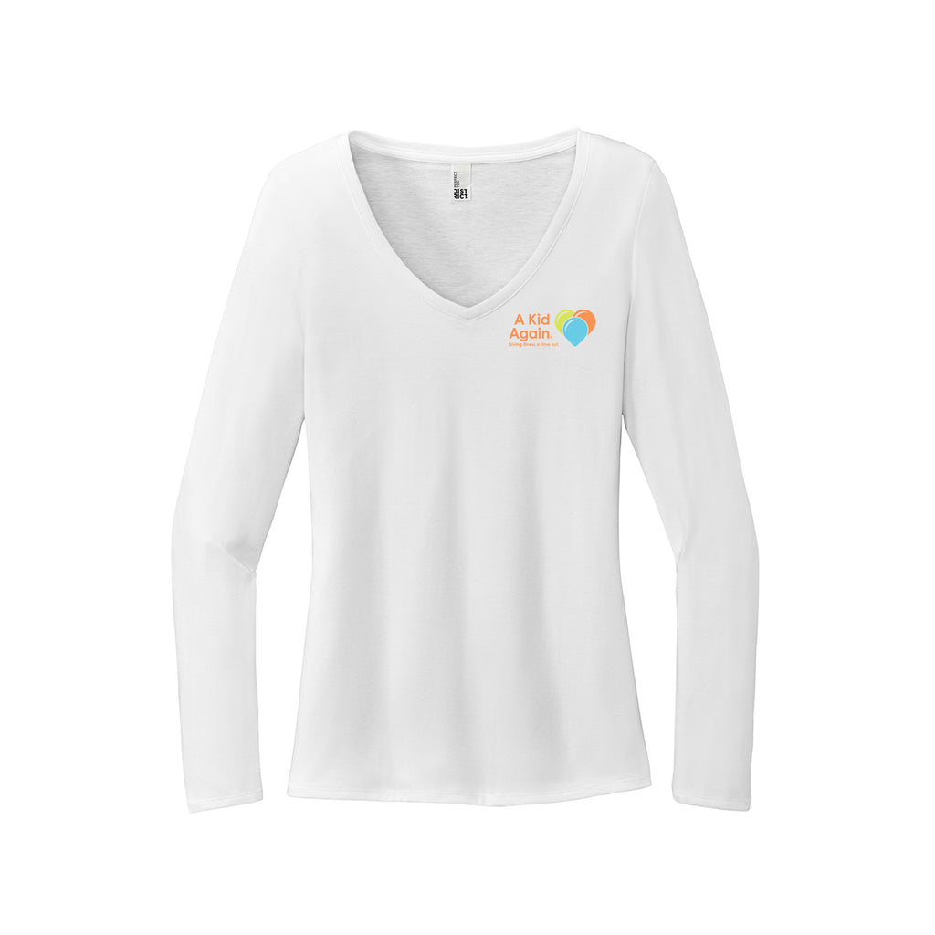 A Kid Again - District® Women’s Perfect Tri® Long Sleeve V-Neck Tee