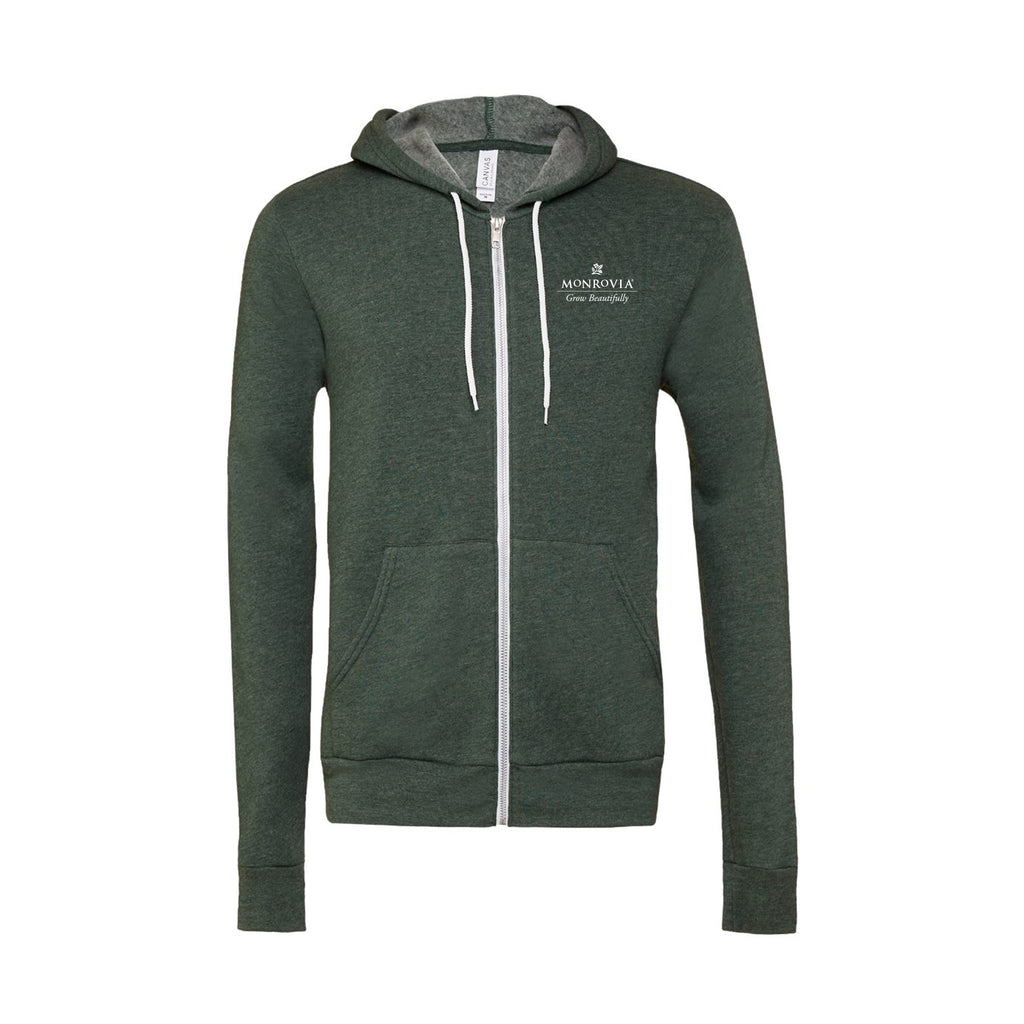 Monrovia - Unisex Sponge Fleece Full-Zip Hoodie Sweatshirt