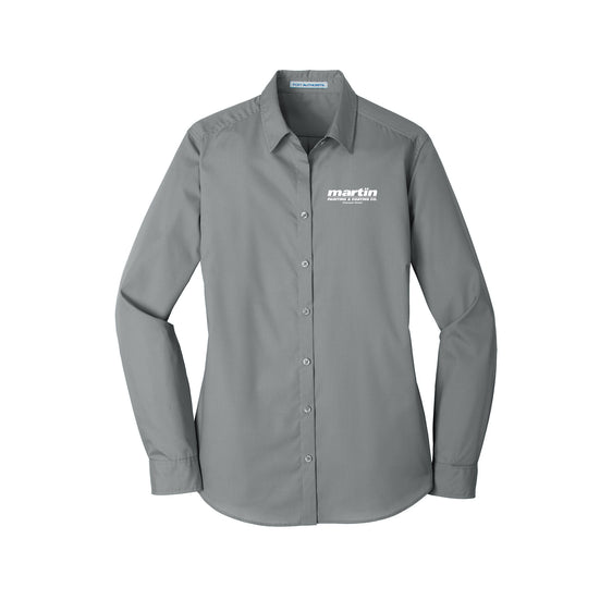 Martin Painting - Port Authority® Women's Long Sleeve Carefree Poplin Shirt
