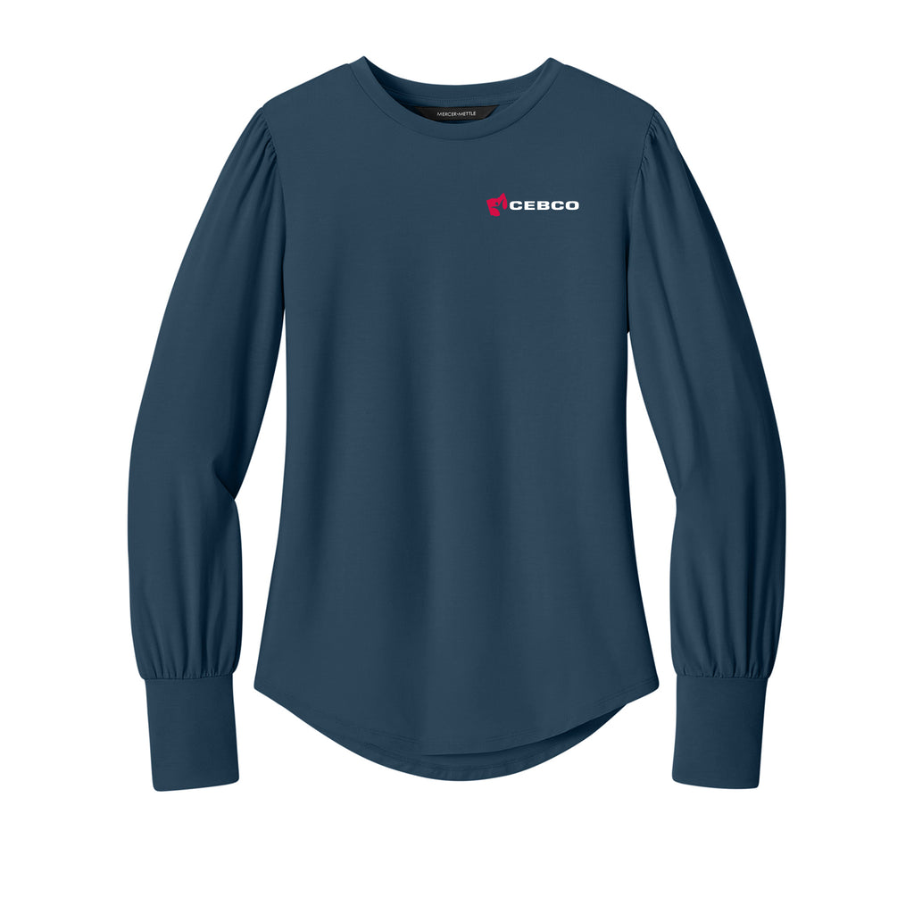 CEBCO - Mercer+Mettle® Women’s Stretch Jersey Long Sleeve Blouson Top