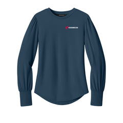 CEBCO - Mercer+Mettle® Women’s Stretch Jersey Long Sleeve Blouson Top