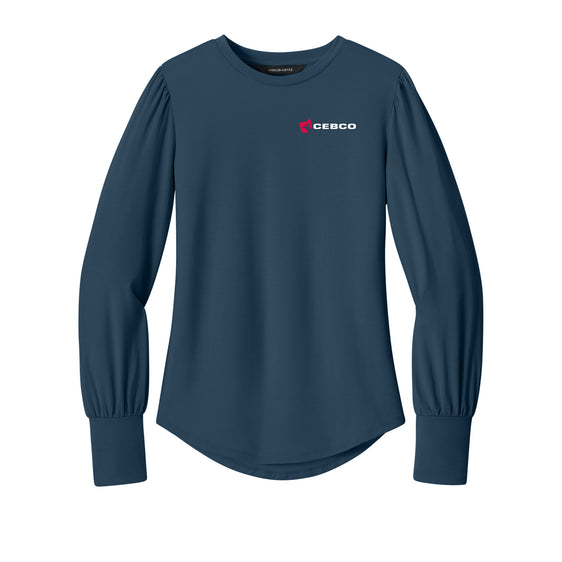 CEBCO - Mercer+Mettle® Women’s Stretch Jersey Long Sleeve Blouson Top