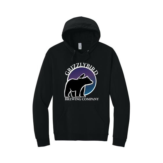 GrizzlyBird Brewing Company - Moon Logo - Jerzees Ultimate™ Unisex CVC Ring Spun Hooded Sweatshirt