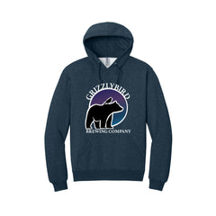 GrizzlyBird Brewing Company - Moon Logo - Jerzees Ultimate™ Unisex CVC Ring Spun Hooded Sweatshirt