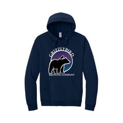 GrizzlyBird Brewing Company - Moon Logo - Jerzees Ultimate™ Unisex CVC Ring Spun Hooded Sweatshirt