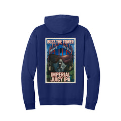 GrizzlyBird Brewing Company - Moon Logo & IPA Backs - Jerzees Ultimate™ Unisex CVC Ring Spun Hooded Sweatshirt