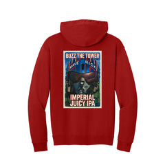 GrizzlyBird Brewing Company - Sun Logo & IPA Backs - Jerzees Ultimate™ Unisex CVC Ring Spun Hooded Sweatshirt