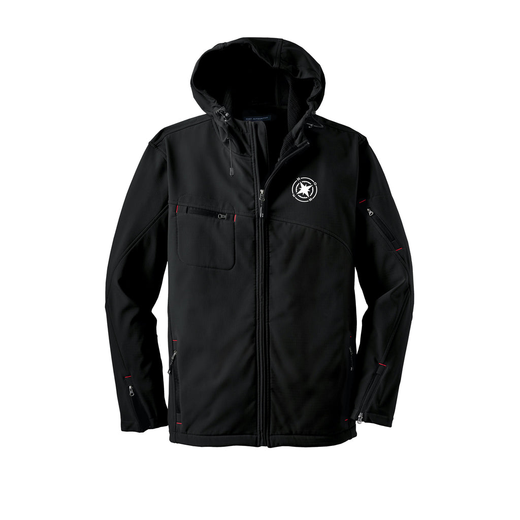 Trailblazing Real Estate - Port Authority® Textured Hooded Soft Shell Jacket