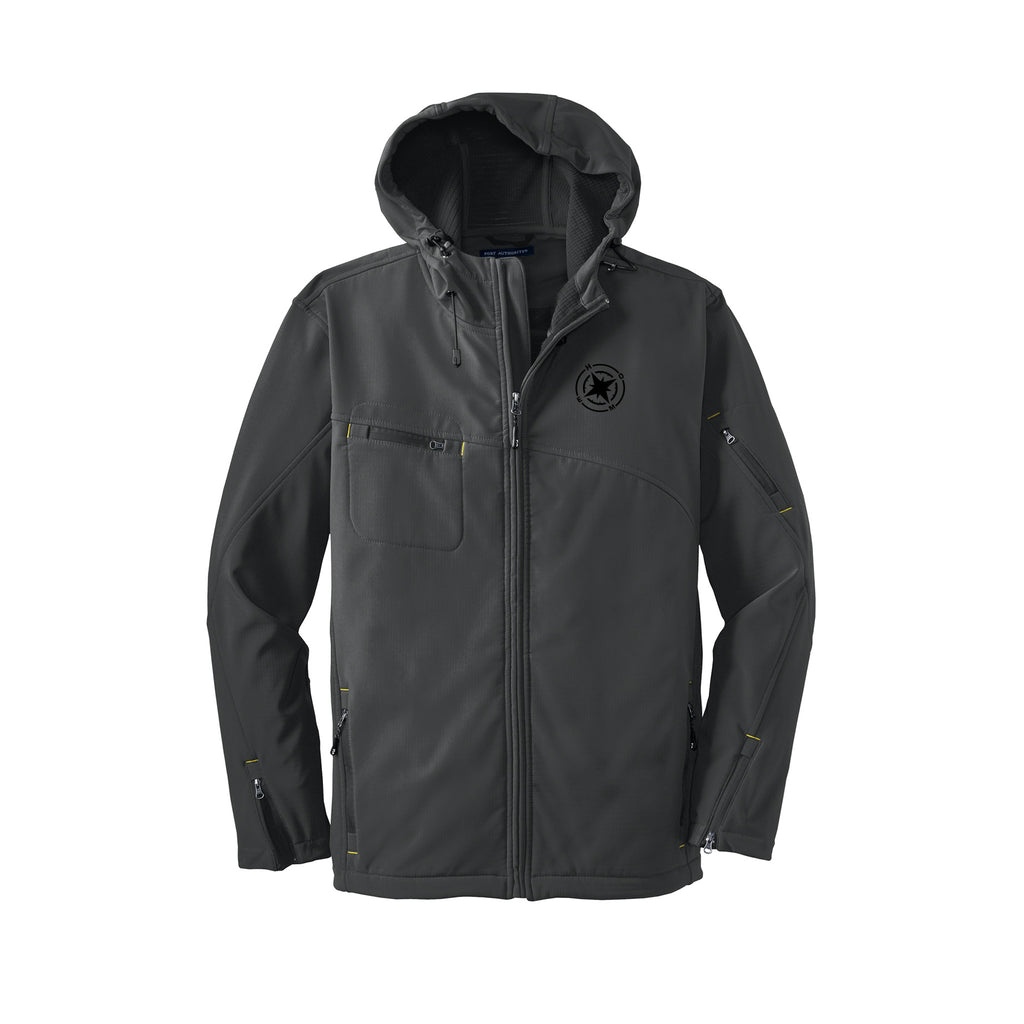 Trailblazing Real Estate - Port Authority® Textured Hooded Soft Shell Jacket