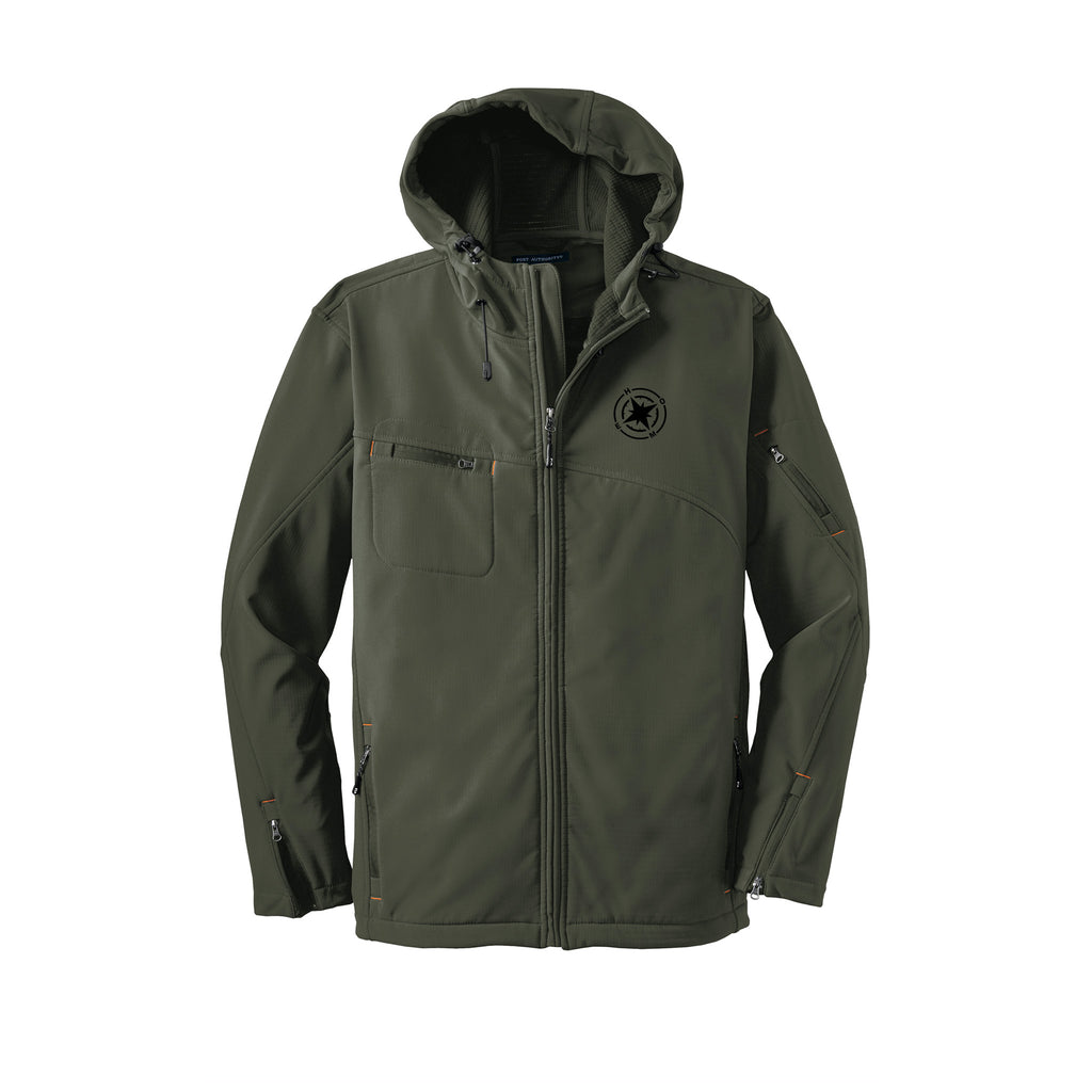 Trailblazing Real Estate - Port Authority® Textured Hooded Soft Shell Jacket