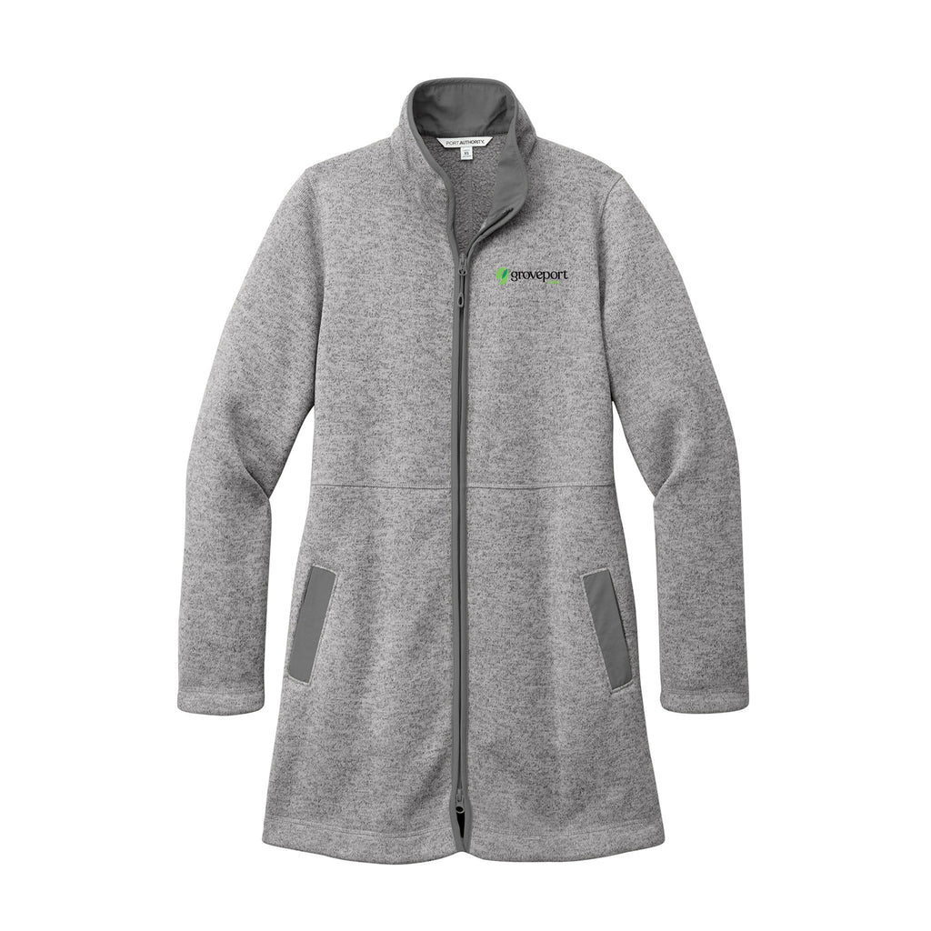 Groveport B&Z - Port Authority® Women's Arc Sweater Fleece Long Jacket