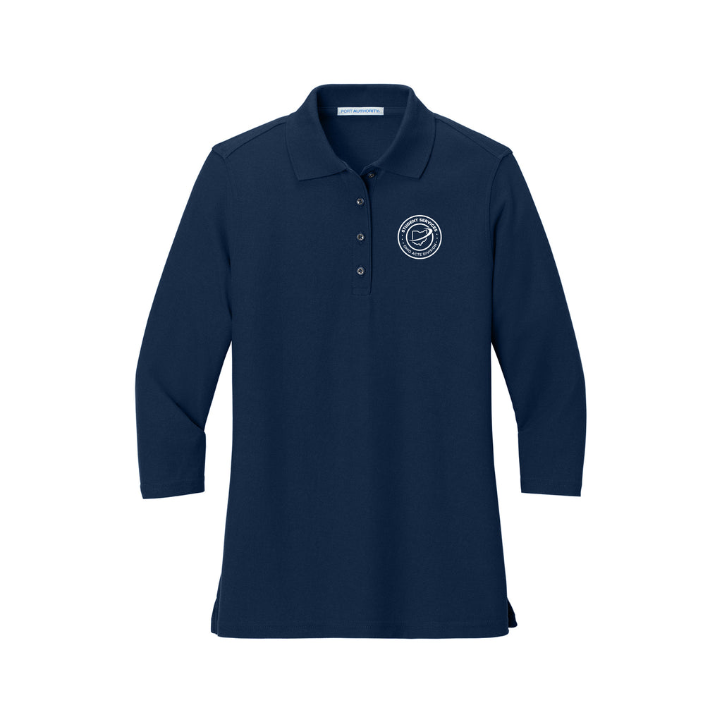 Ohio ACTE Student Services - Port Authority® Women's Silk Touch™ 3/4-Sleeve Polo