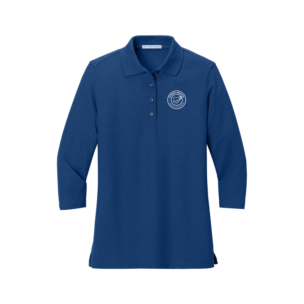Ohio ACTE Student Services - Port Authority® Women's Silk Touch™ 3/4-Sleeve Polo
